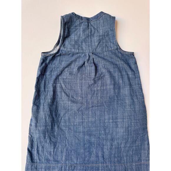 Monteau 100% Cotton Light Denim Sleeveless Mini Shift Dress Women's Medium - Picture 8 of 9